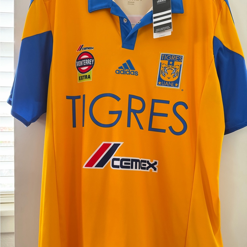 Adidas Yellow and Blue Performance Jersey